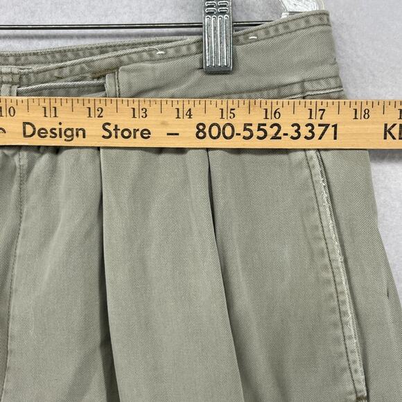 POLO RALPH LAUREN Shorts Mens 35 Military 8" Double Pleat Chino Belted Made USA - Picture 11 of 14